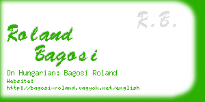 roland bagosi business card